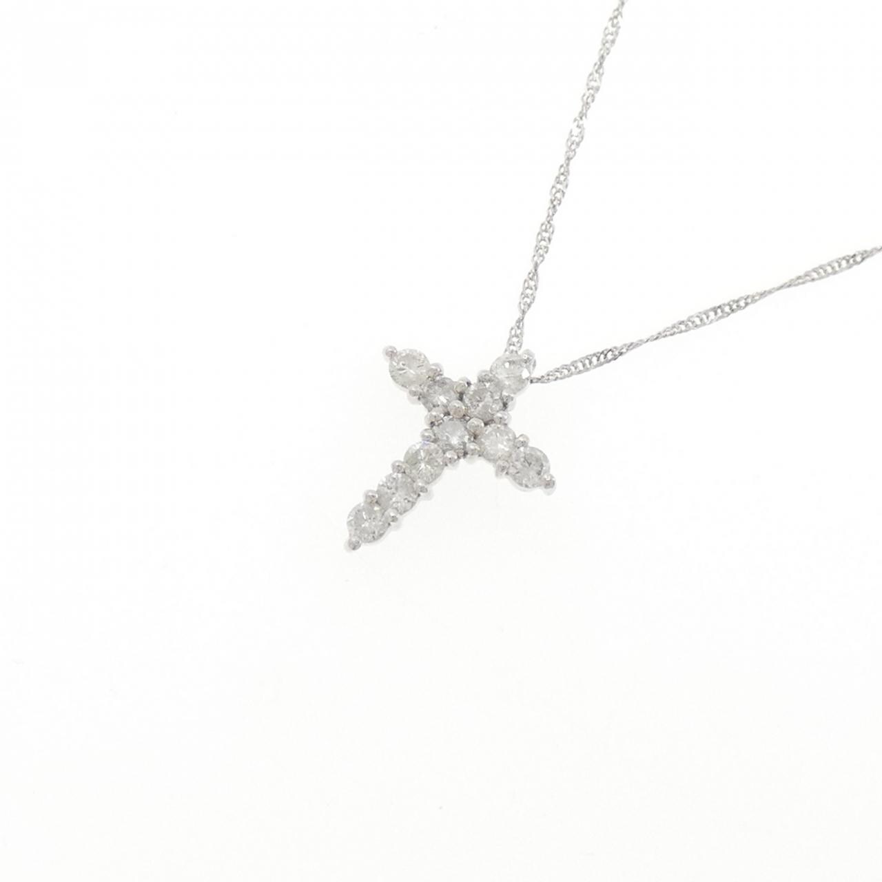 PT850/PT900 クロス ダイヤモンド ネックレス 0.25CT