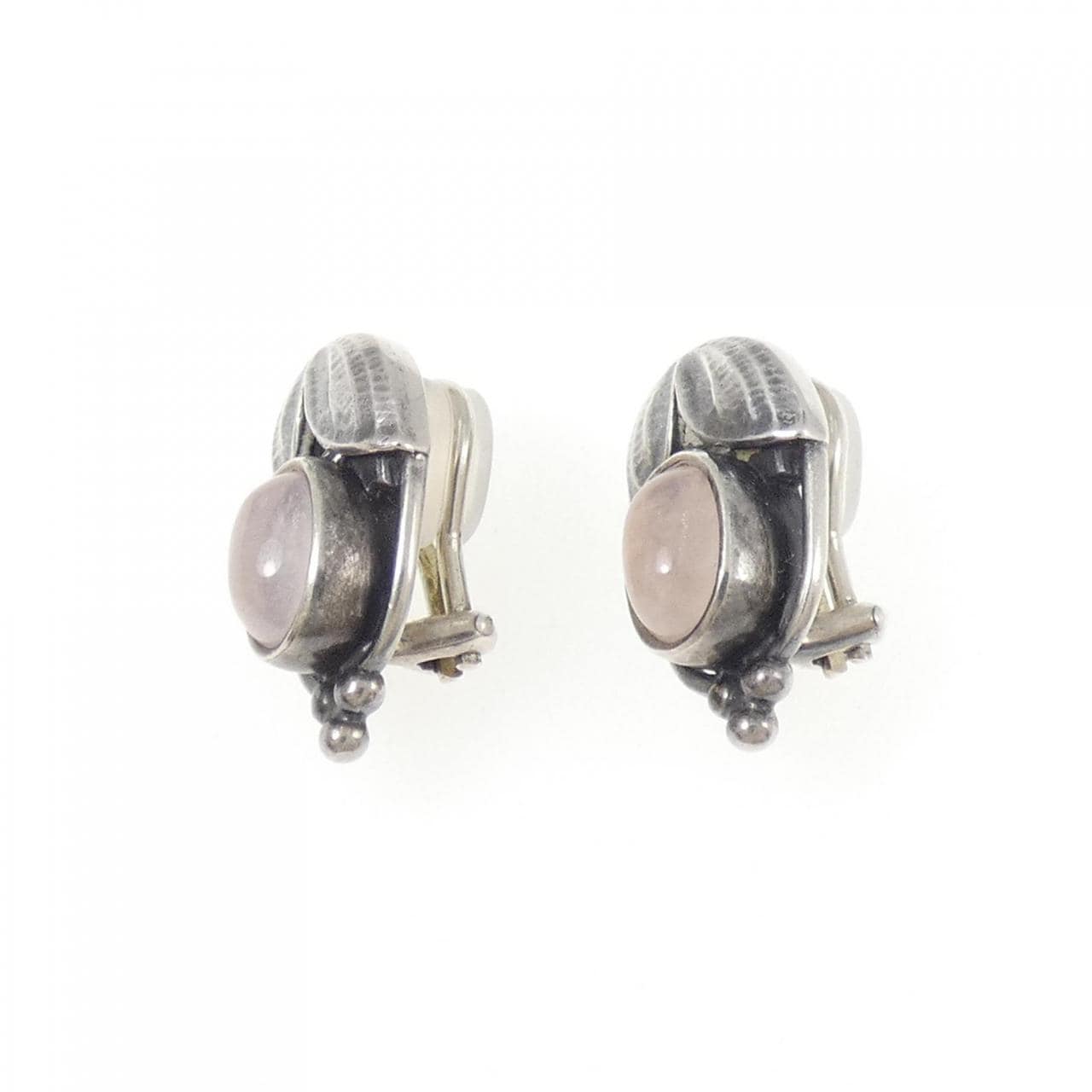 ジョージ ジェンセン ローズクォーツ イヤリング