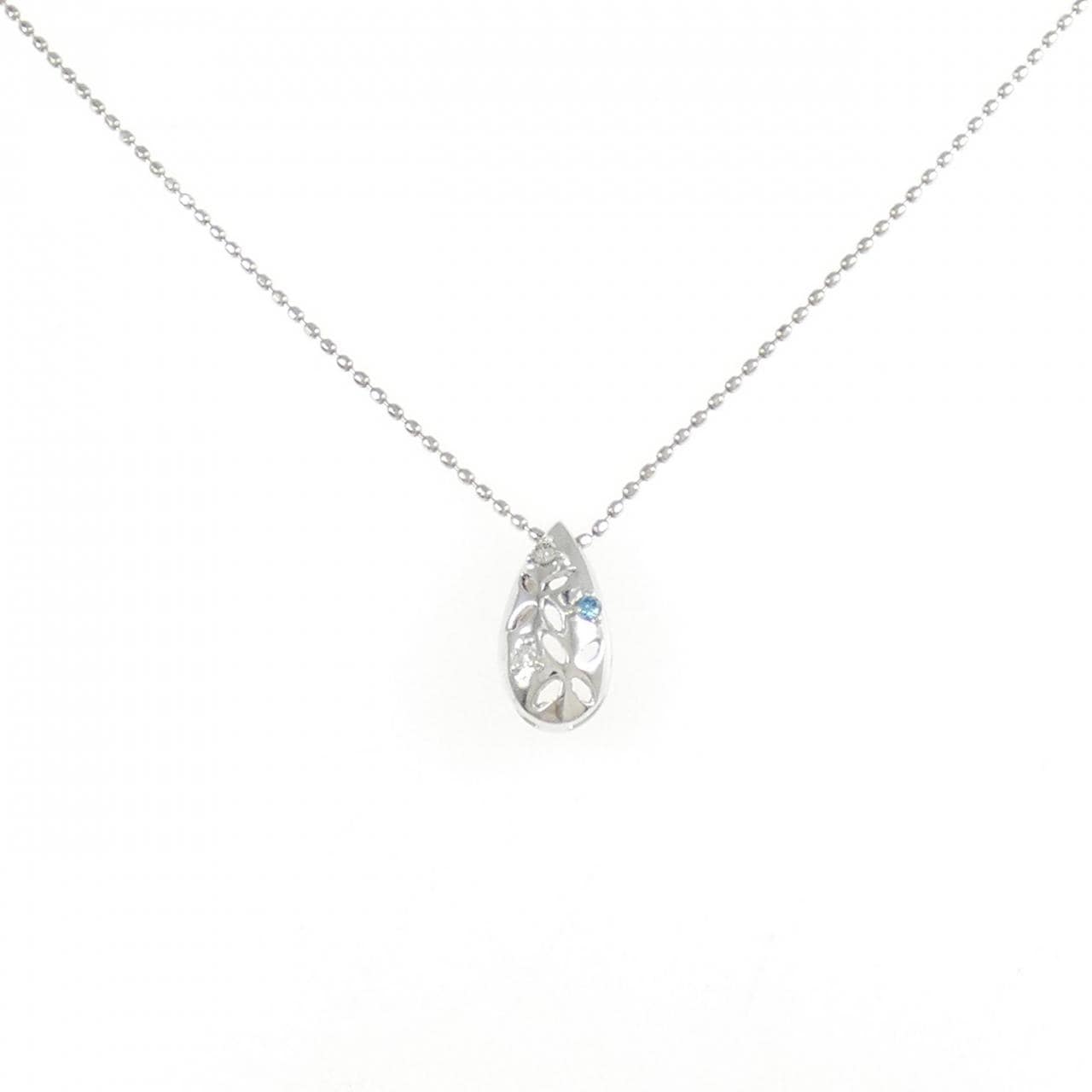 K18WG ダイヤモンド ネックレス 0.03CT