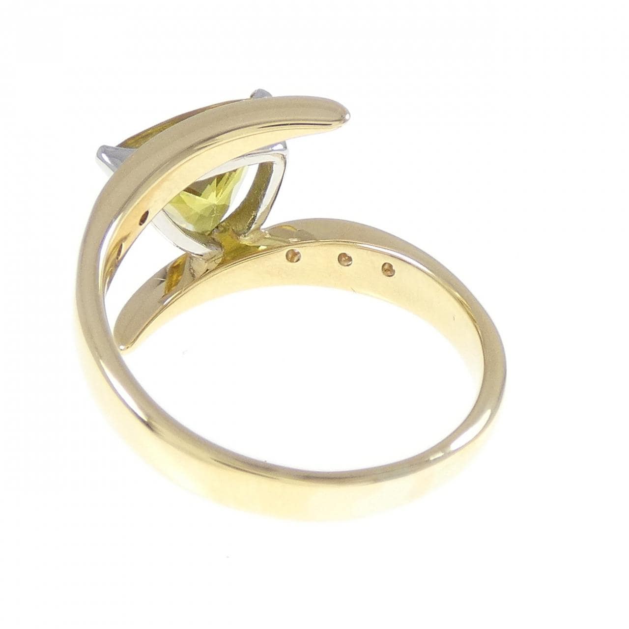 K18YG/PT900 スフェーン リング