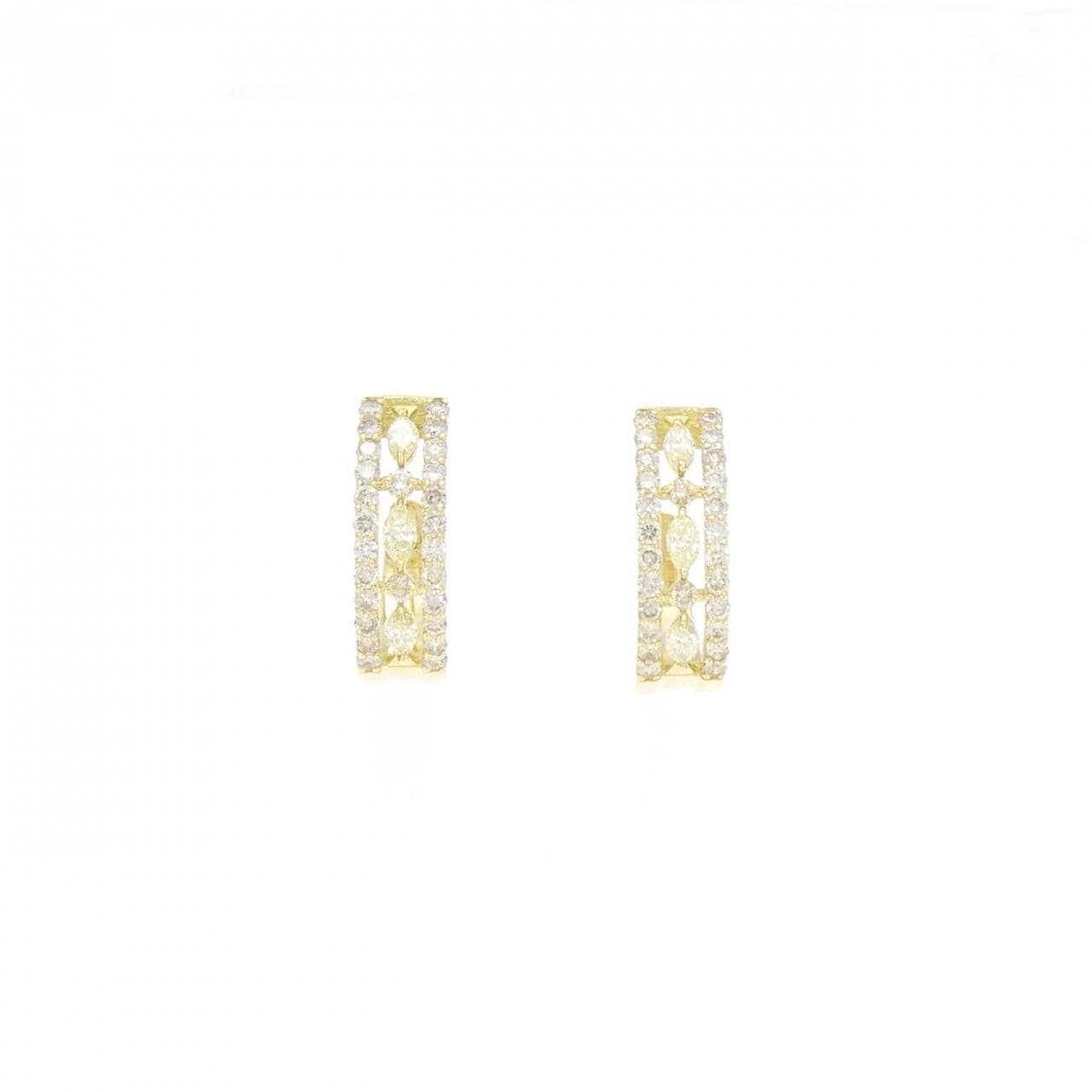 【新品】K18YG ダイヤモンド ピアス 0.60CT