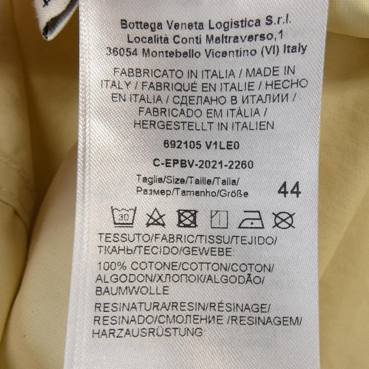 ボッテガヴェネタ BOTTEGA VENETA 692105 V1LE0 シャツ