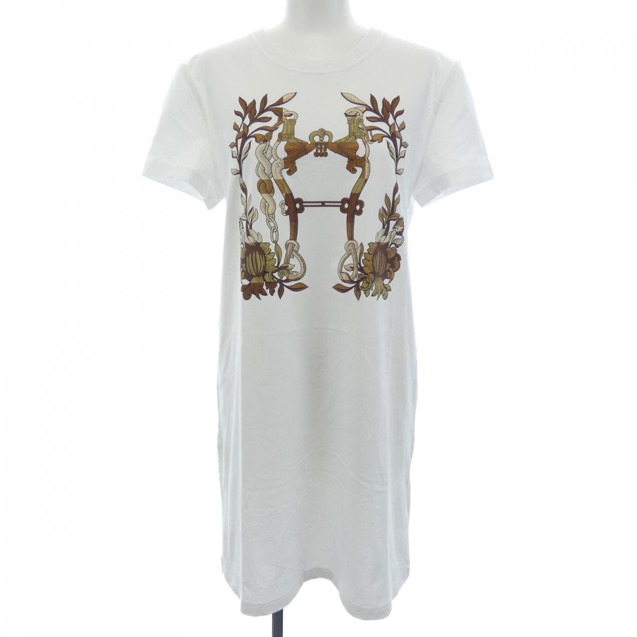 エルメス HERMES CARTOUCHE　デッラ･カヴァッレリア 4E4530DA カットワンピース