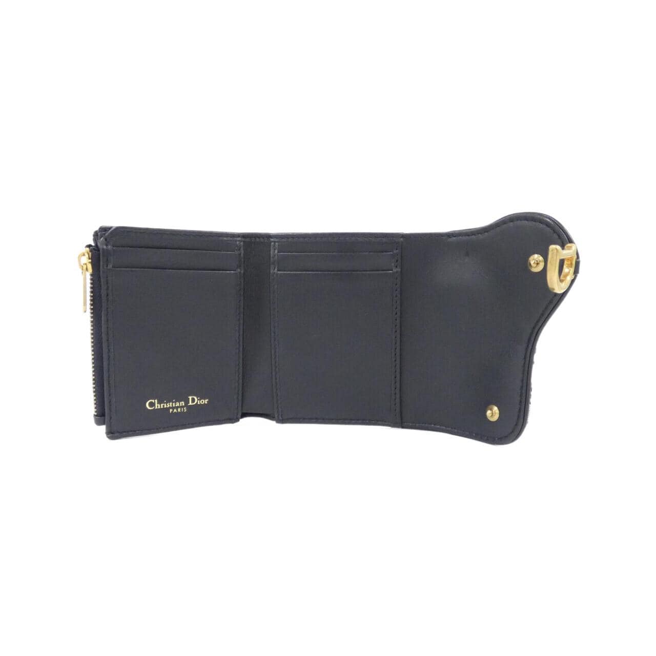 Christian DIOR DIOR OBLIQUE SADDLE LOTUS WALLET S5652CTZQ WALLET