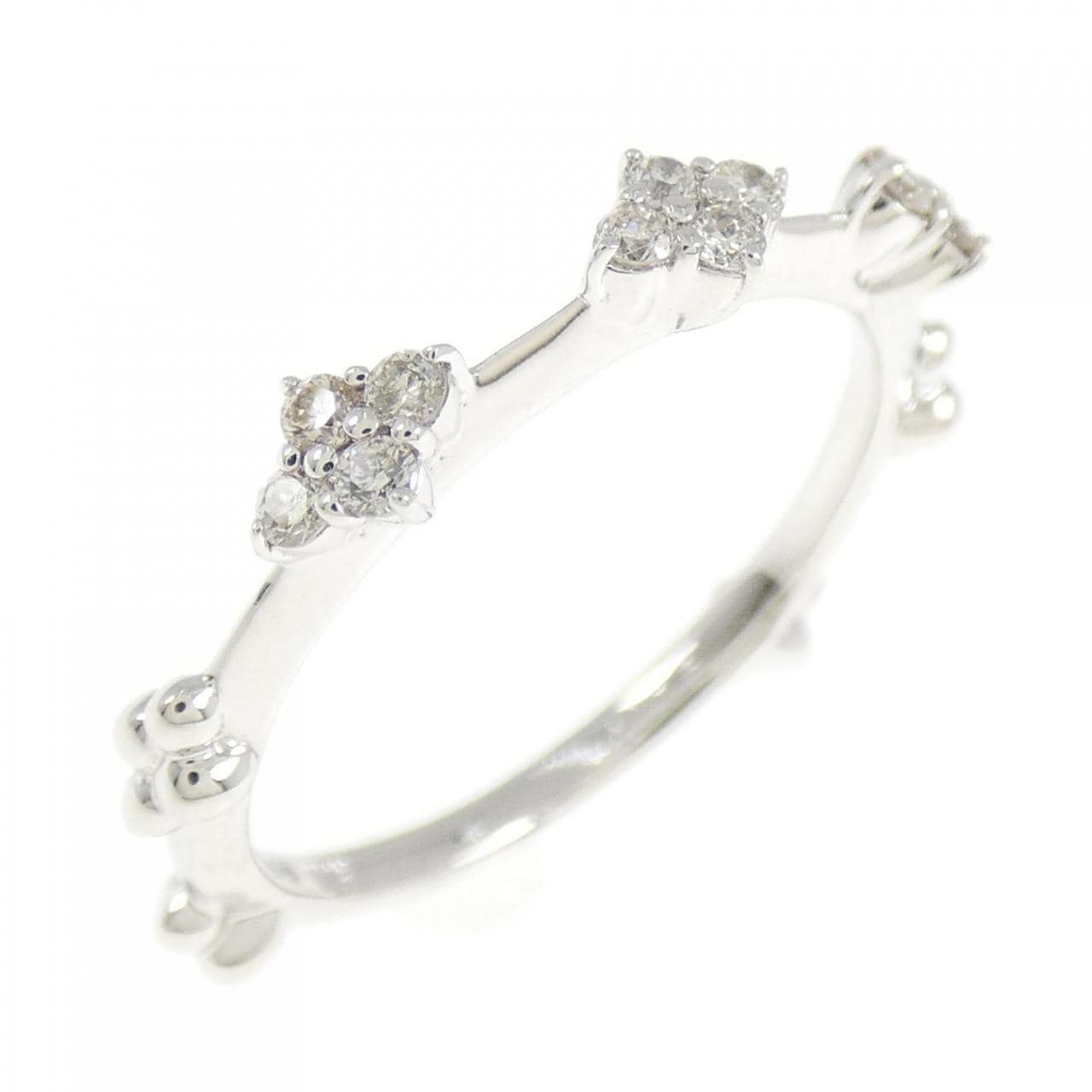 K18WG ダイヤモンド リング 0.16CT