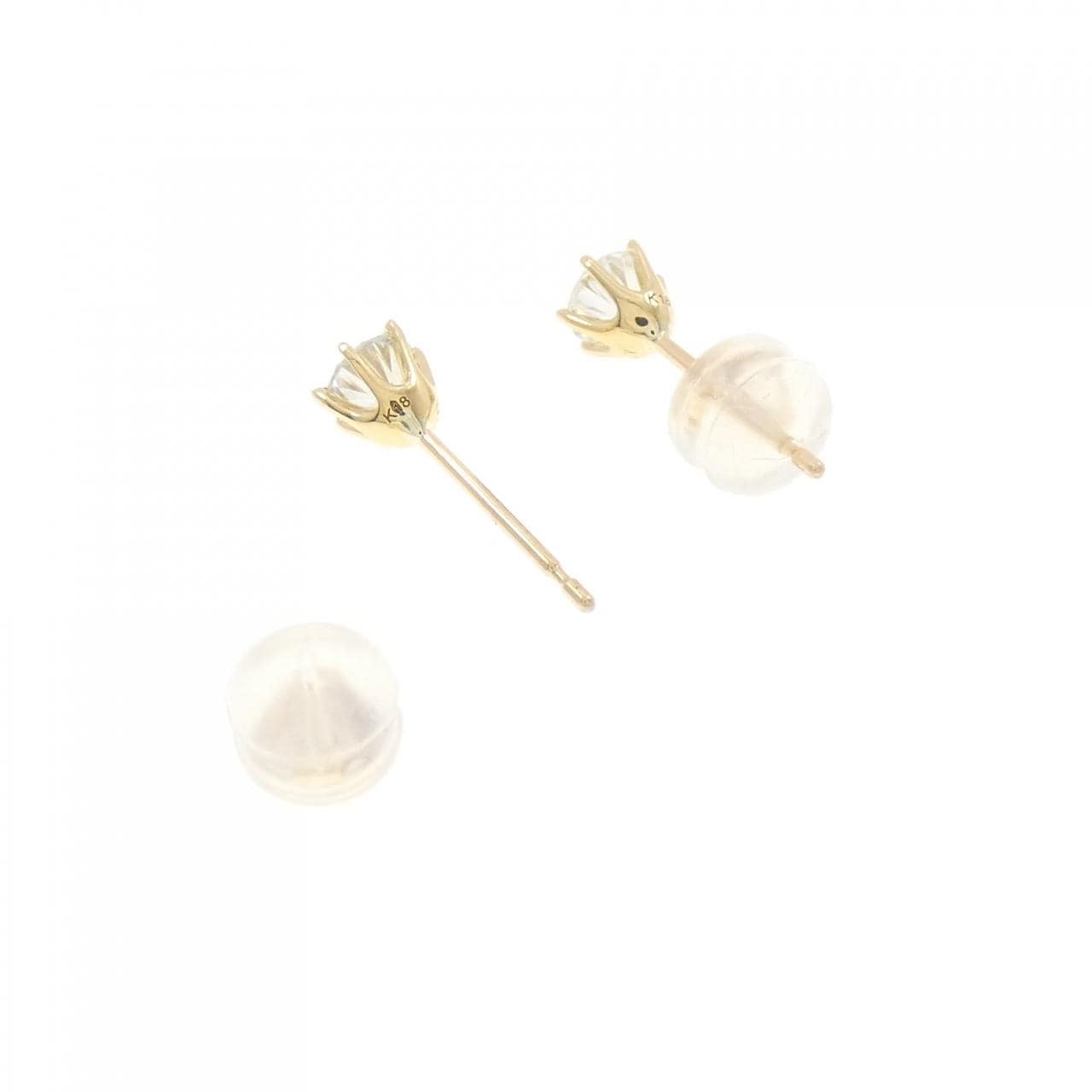 【新品】K18YG ダイヤモンド ピアス 0.207CT 0.203CT H SI1 Good