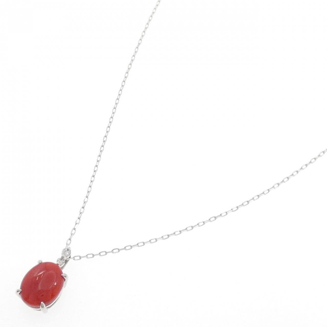 PT950/PT850 サンゴ ネックレス 1.50CT
