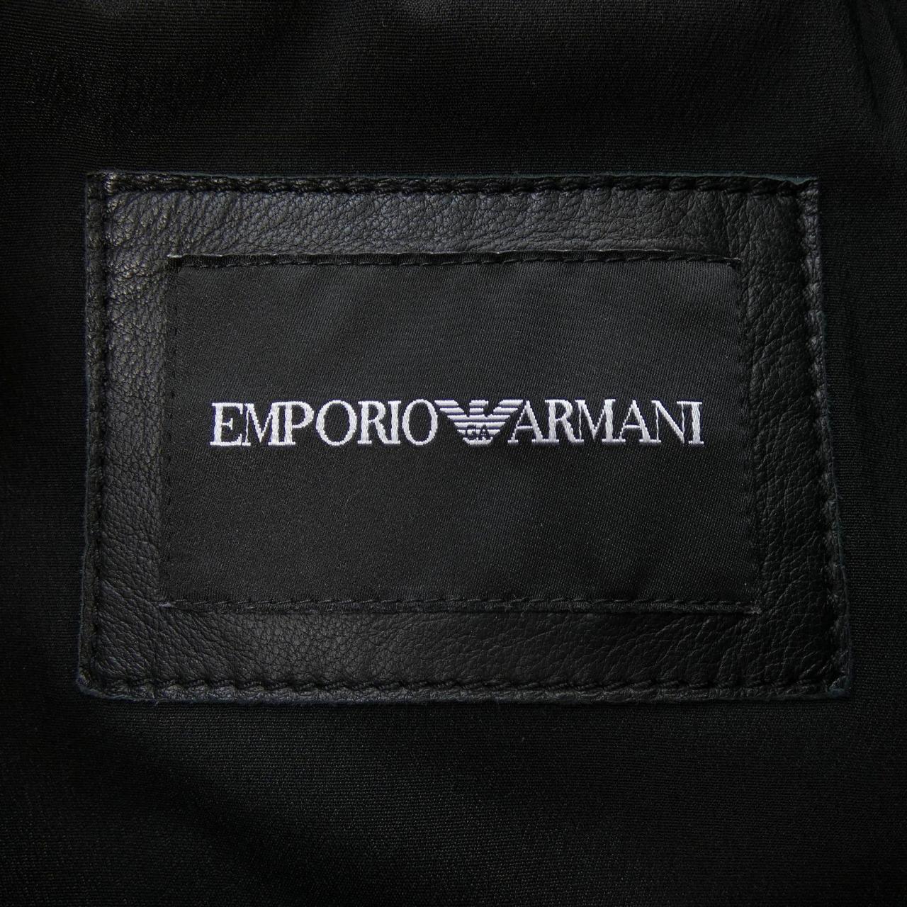 エンポリオアルマーニ EMPORIO ARMANI レザーライダースジャケット