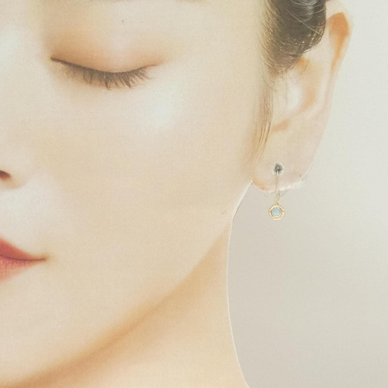 K10YG喇叭形耳环