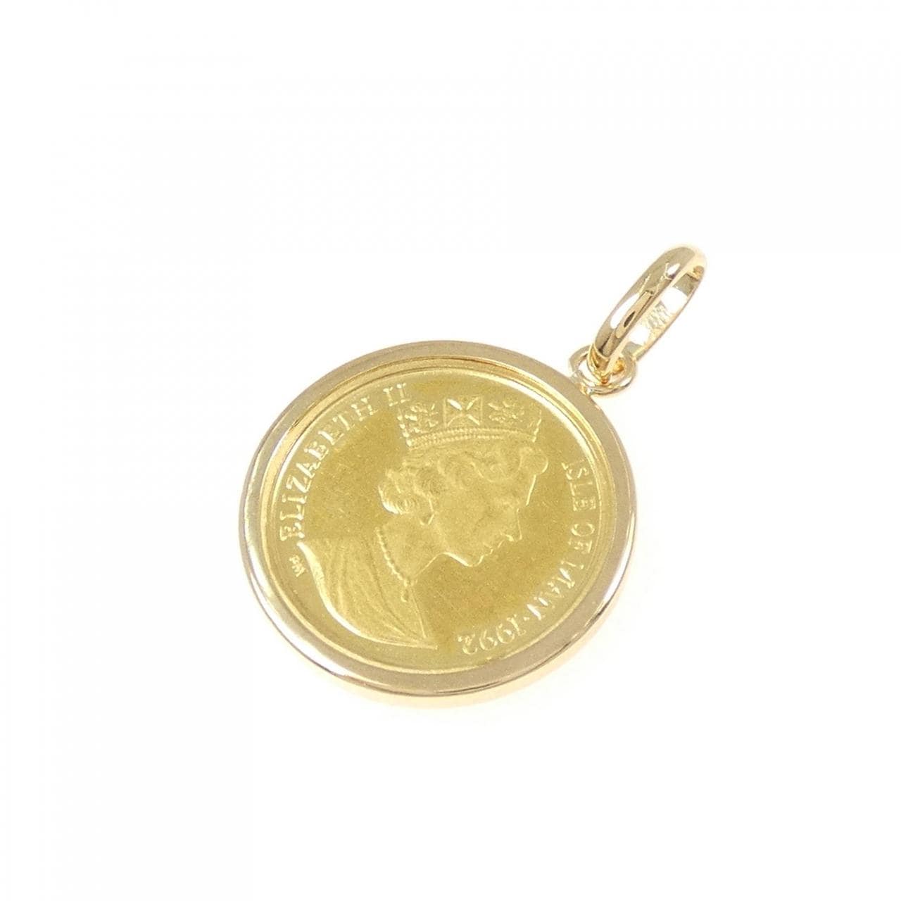 K18YG(枠) コイン ペンダント