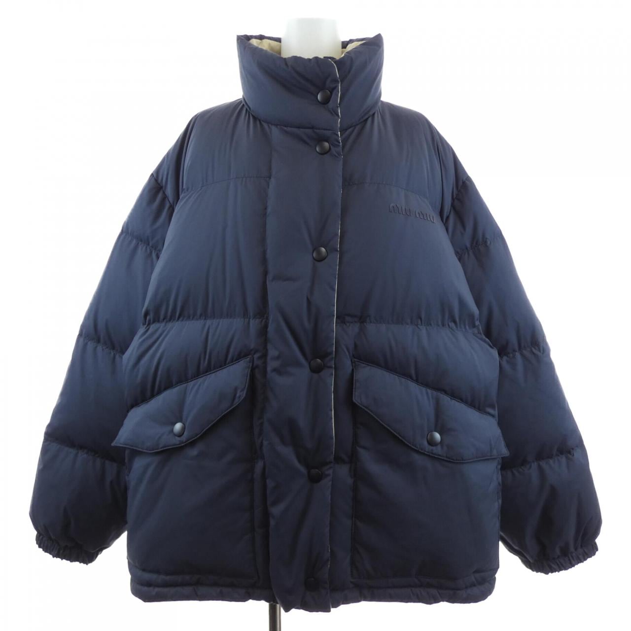 ミュウミュウ MIU MIU リバーシブルテクニカルポンジー ML1320 SOOO 170P ダウンジャケット