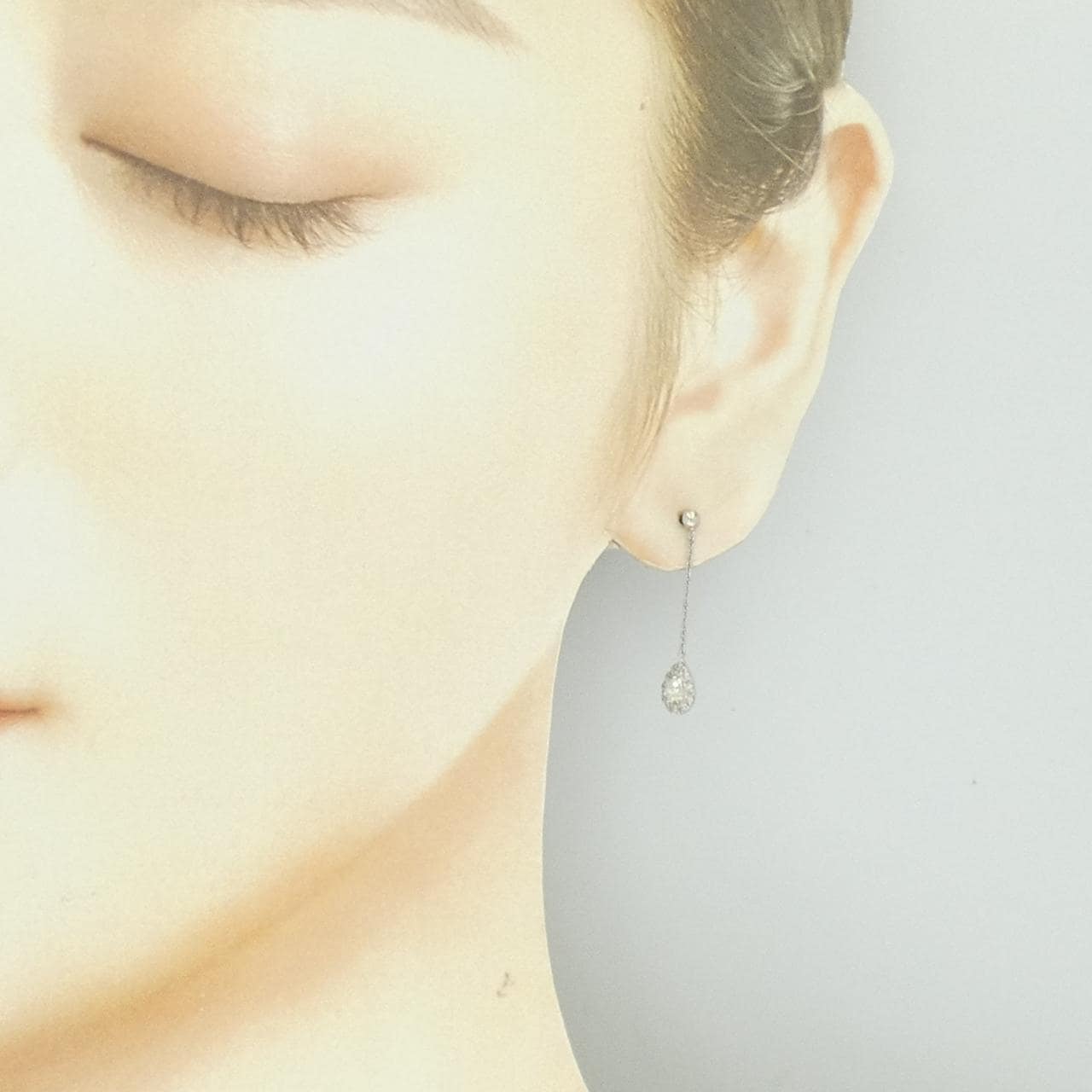 PT900 ダイヤモンド ピアス 0.30CT