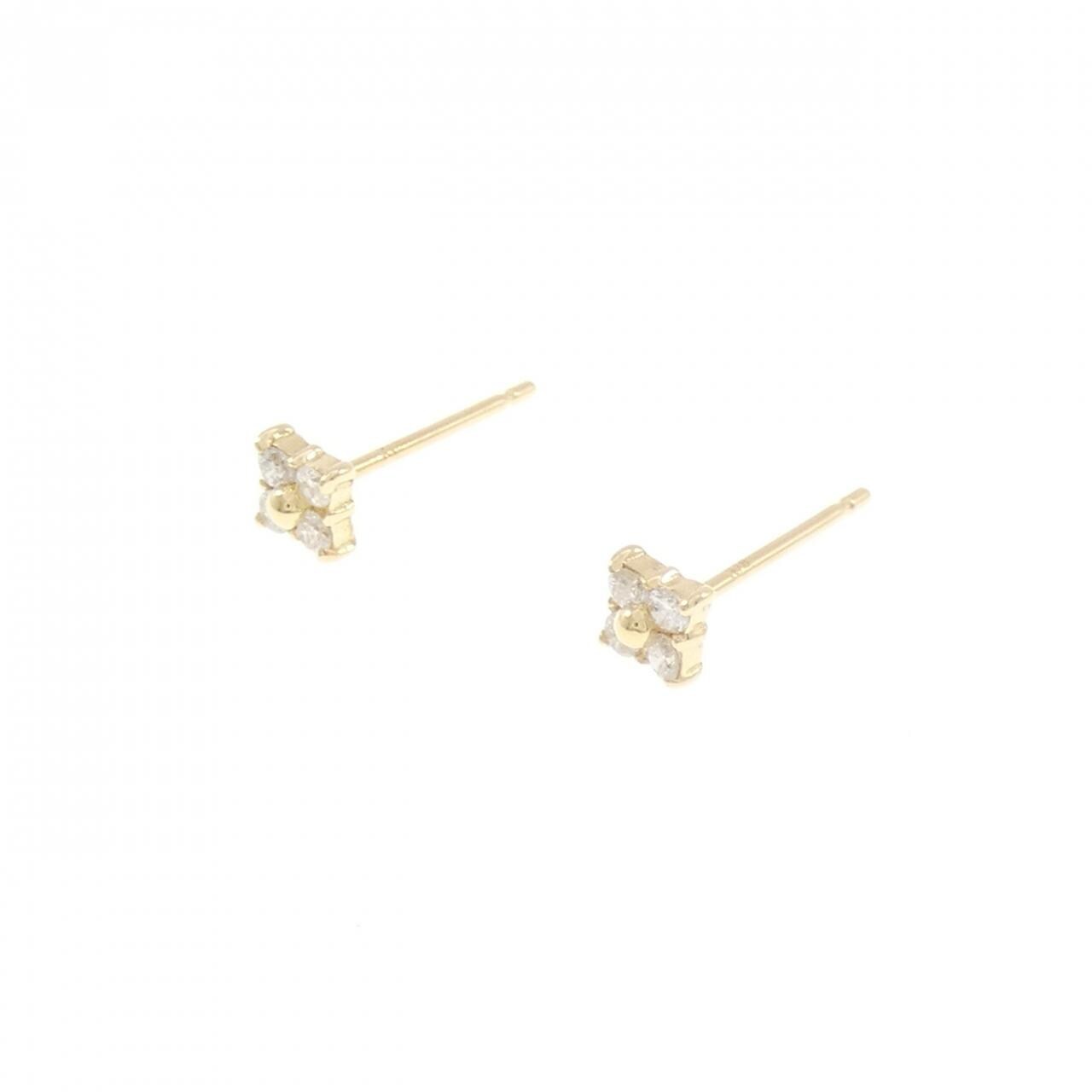 K18YG ダイヤモンド ピアス 0.10CT