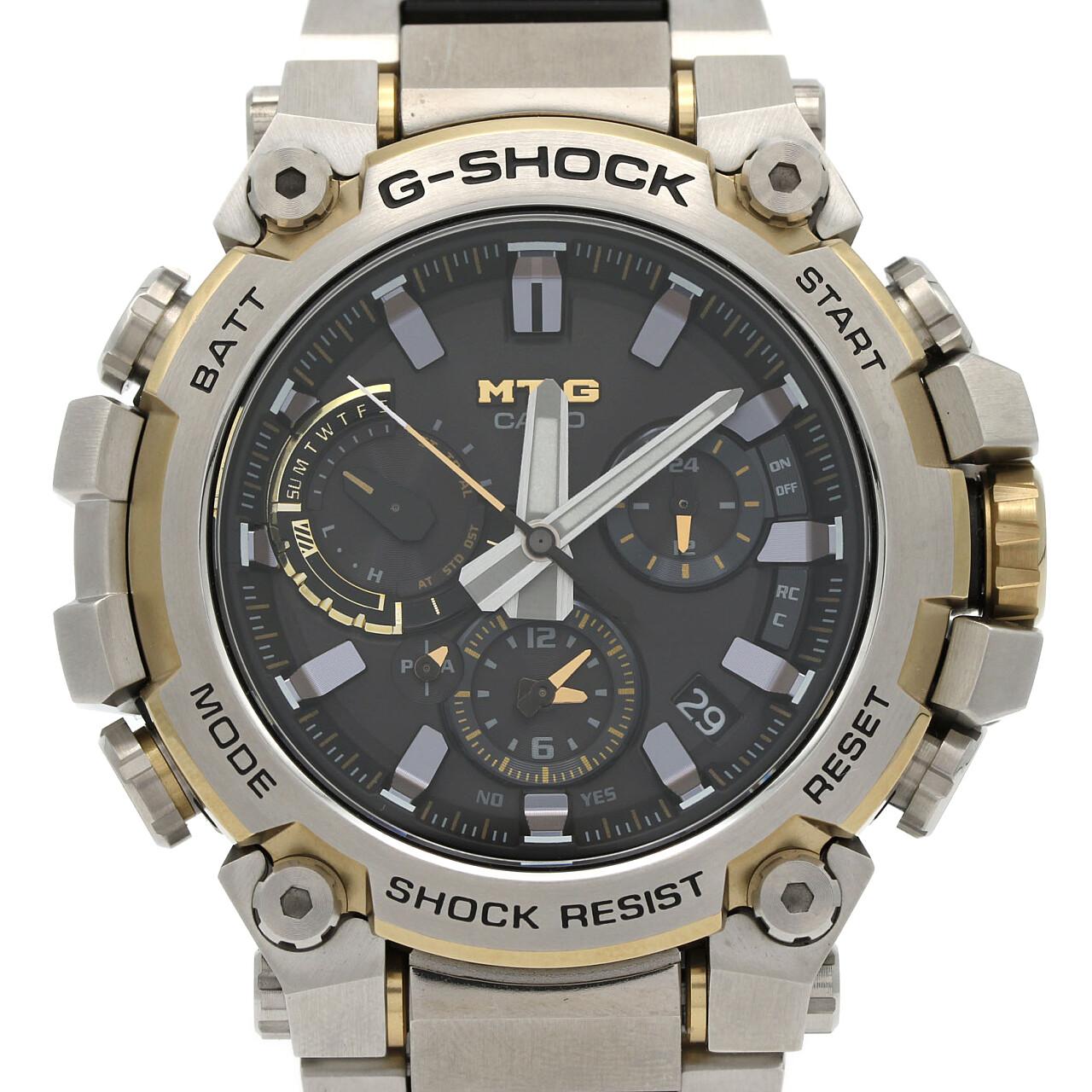 カシオ G-SHOCK･MT-G 電波時計 MTG-B3000D-1A9JF SS ソーラークォーツ