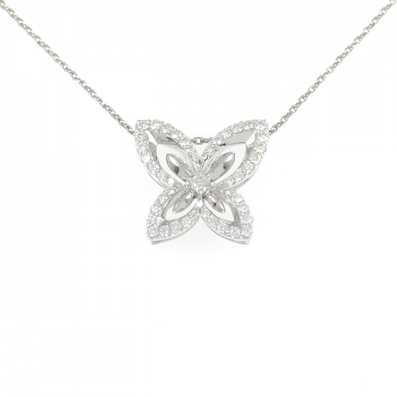 K18WG ダイヤモンド ネックレス 0.81CT