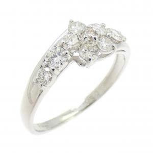 PT900 フラワー ダイヤモンド リング 0.50CT