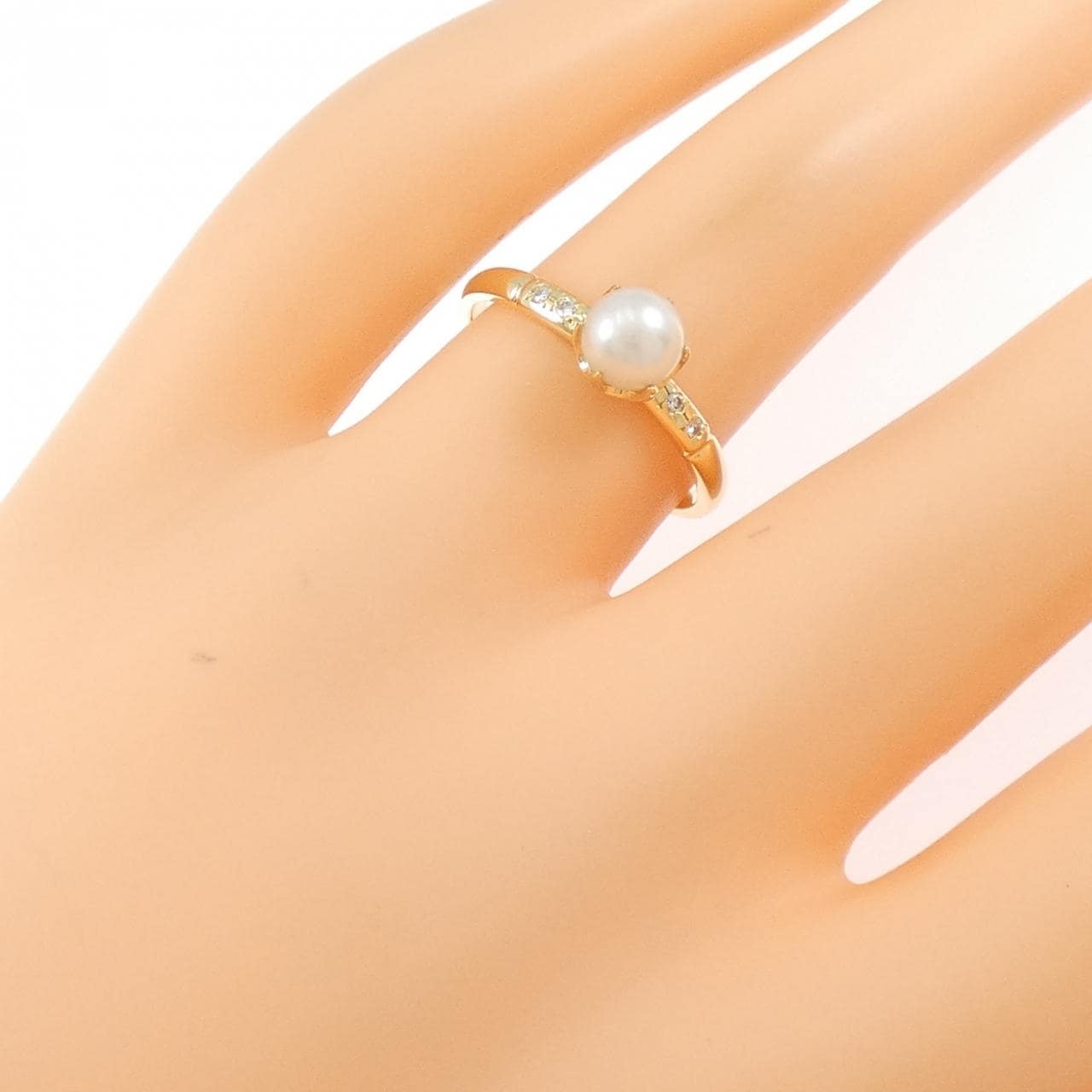 K18YG アコヤパール リング 5.3mm