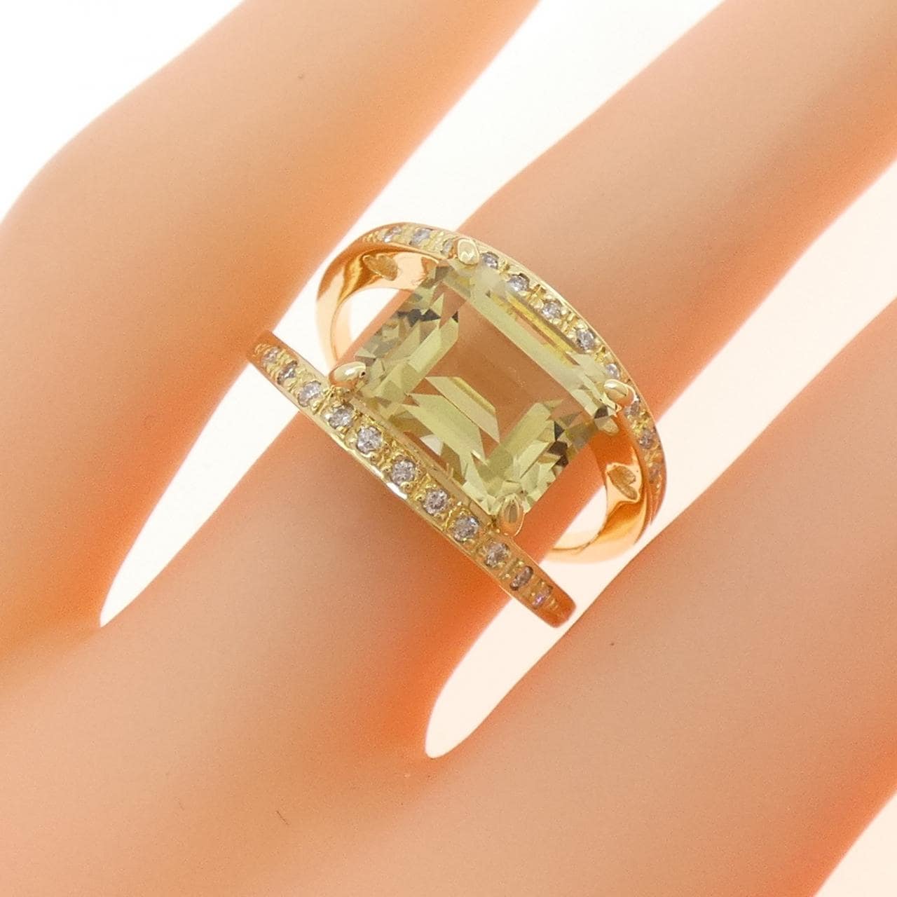 K18YG クオーツ リング