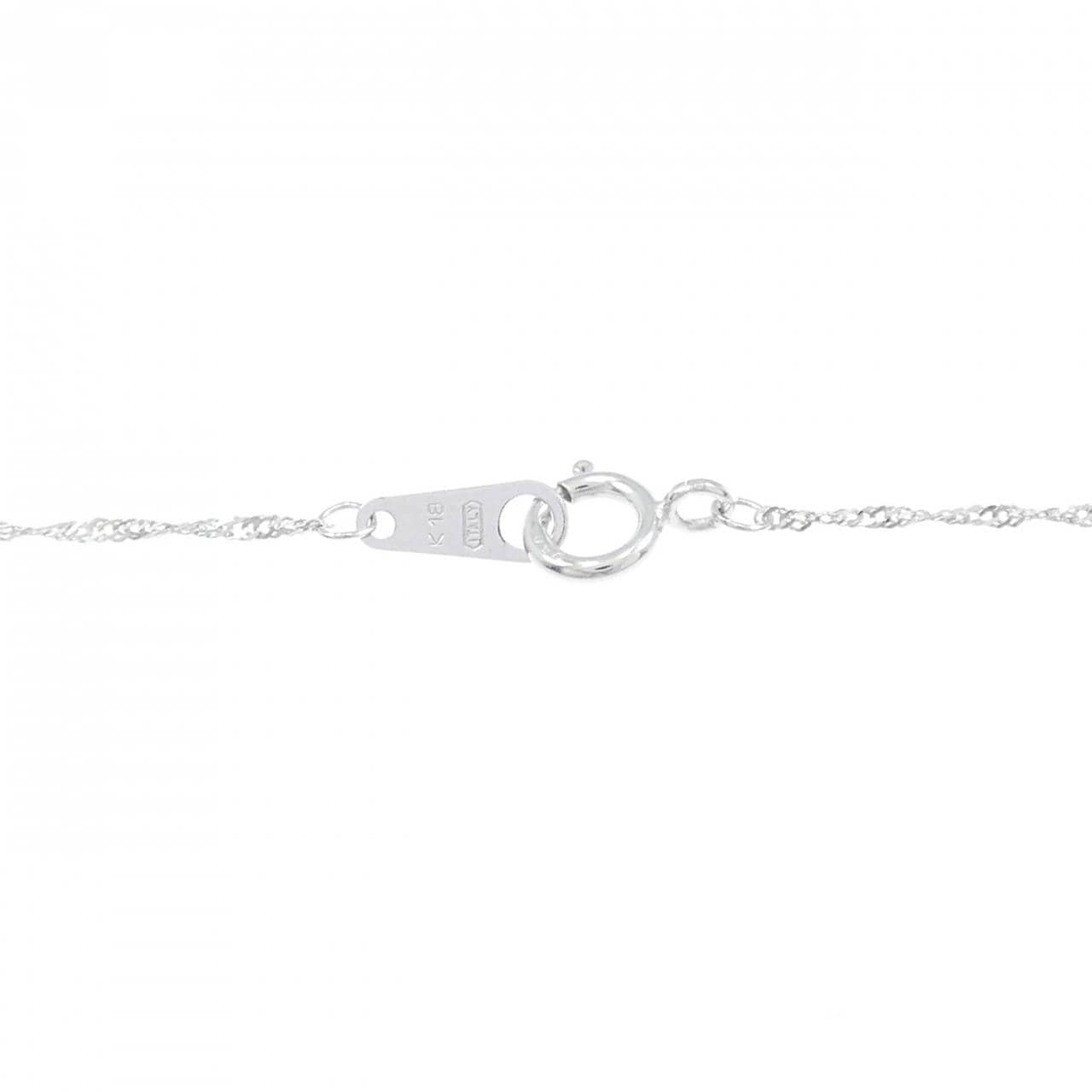 K18WG グリーンガーネット ネックレス 0.53CT