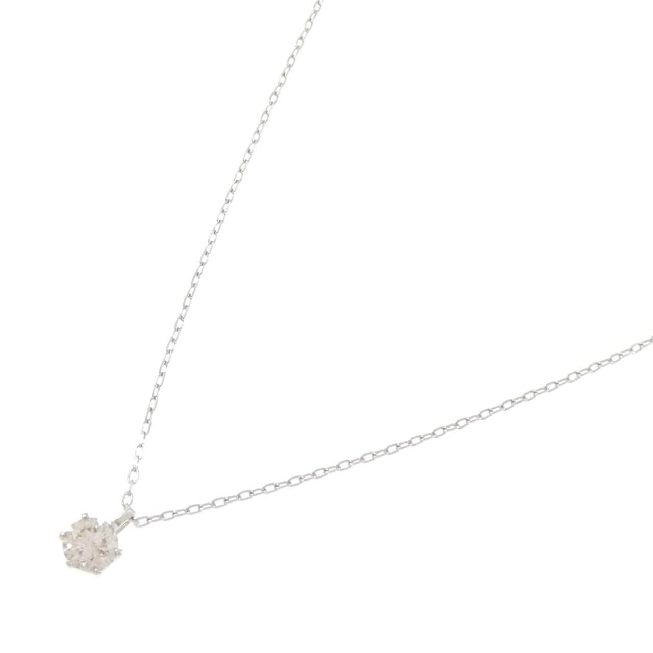 純PT/PT850 ソリティア ダイヤモンド ネックレス 0.564CT