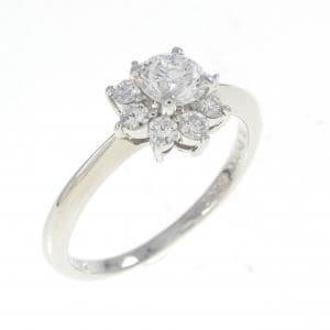 PT900 フラワー ダイヤモンド リング 0.347CT E VVS2 Good
