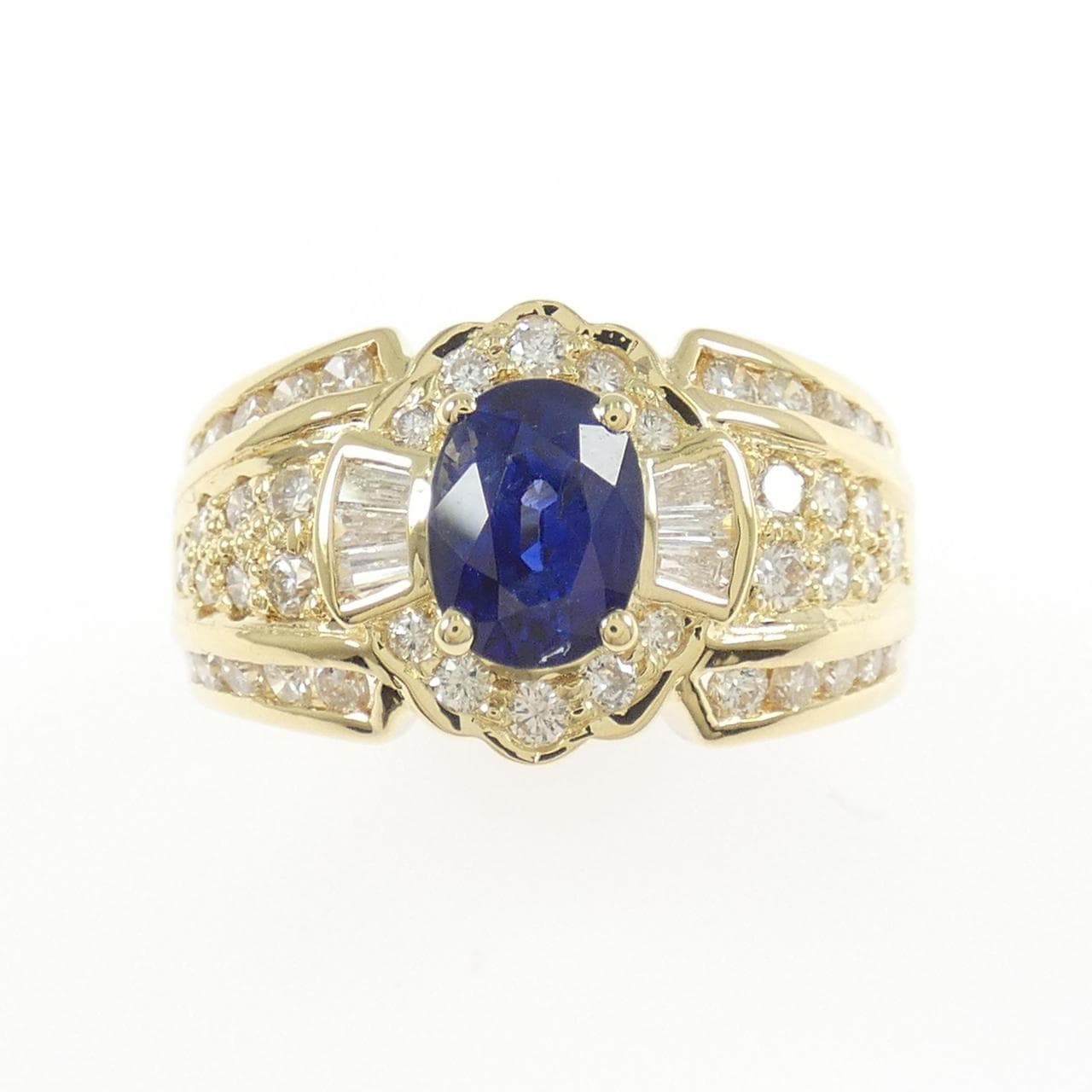 K18YG サファイヤ リング 1.30CT