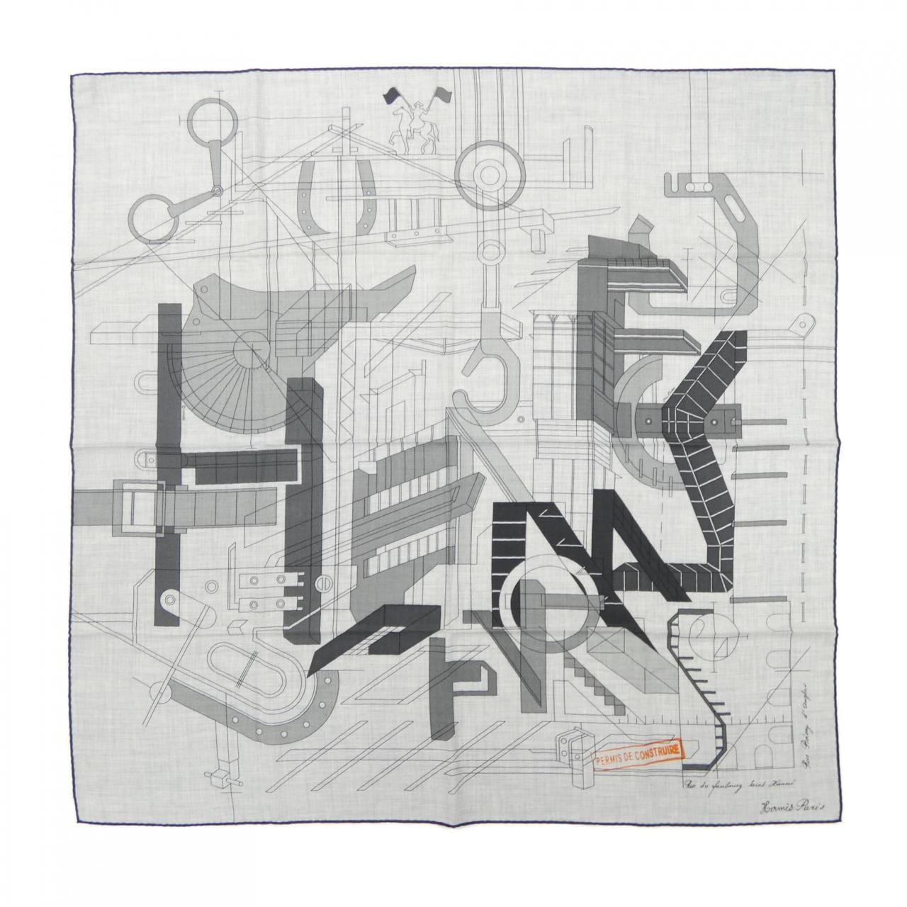 エルメス HERMES ペルミ ドゥ コンストリュイール H104063T カレH100 ショール