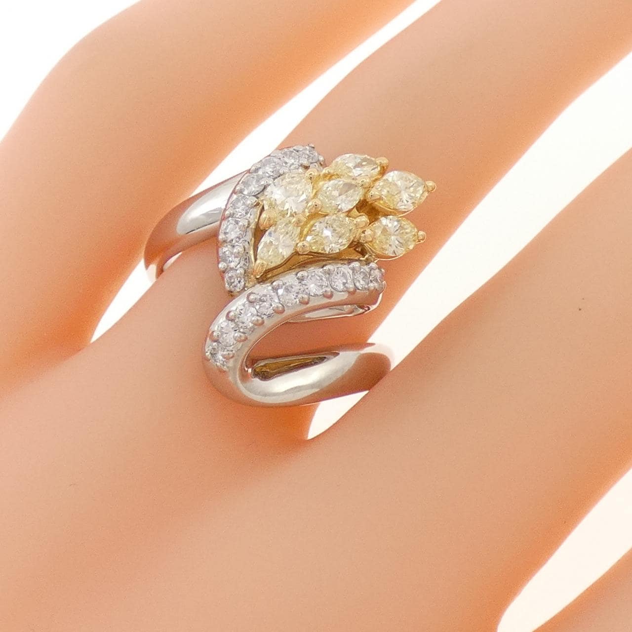PT900/K18YG ダイヤモンド リング 1.00CT