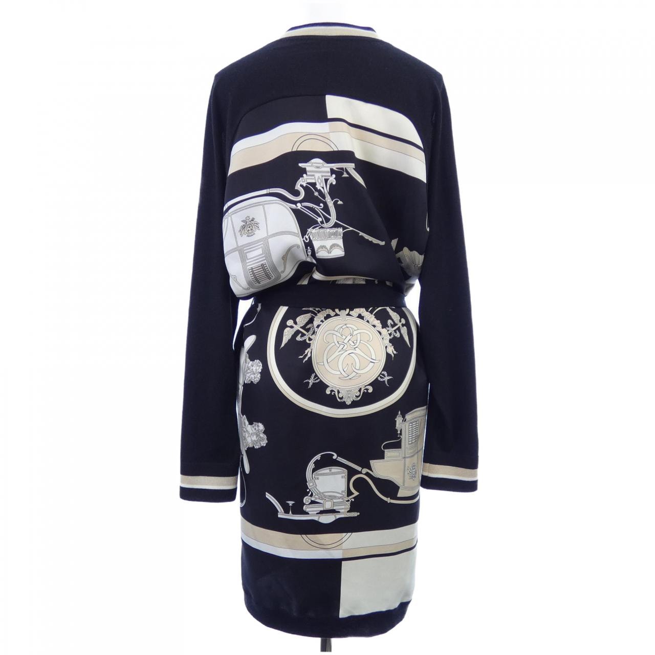 エルメス HERMES EX-LIBRIS 3E2804D7 ツイルレーヌ ロングカーディガン