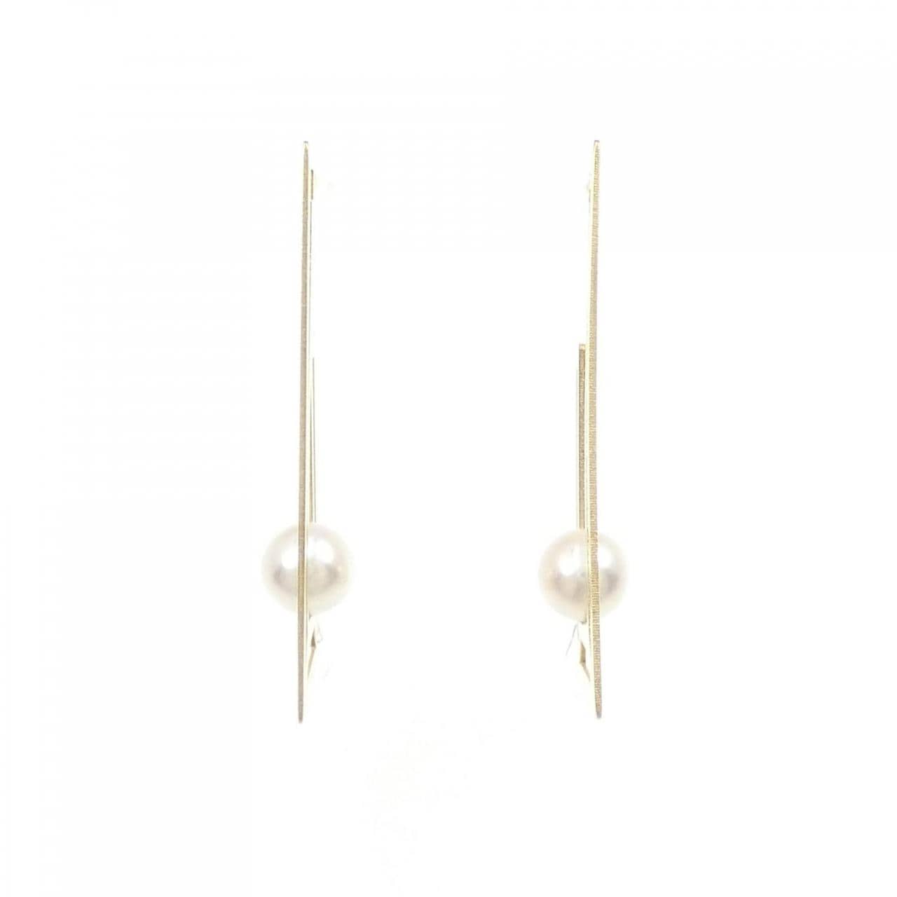 K18YG Akoya pearl earrings 5mm