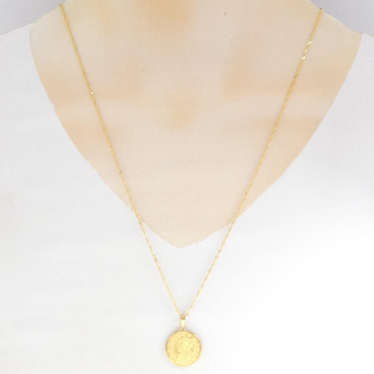 K24YG(枠) コイン ネックレス