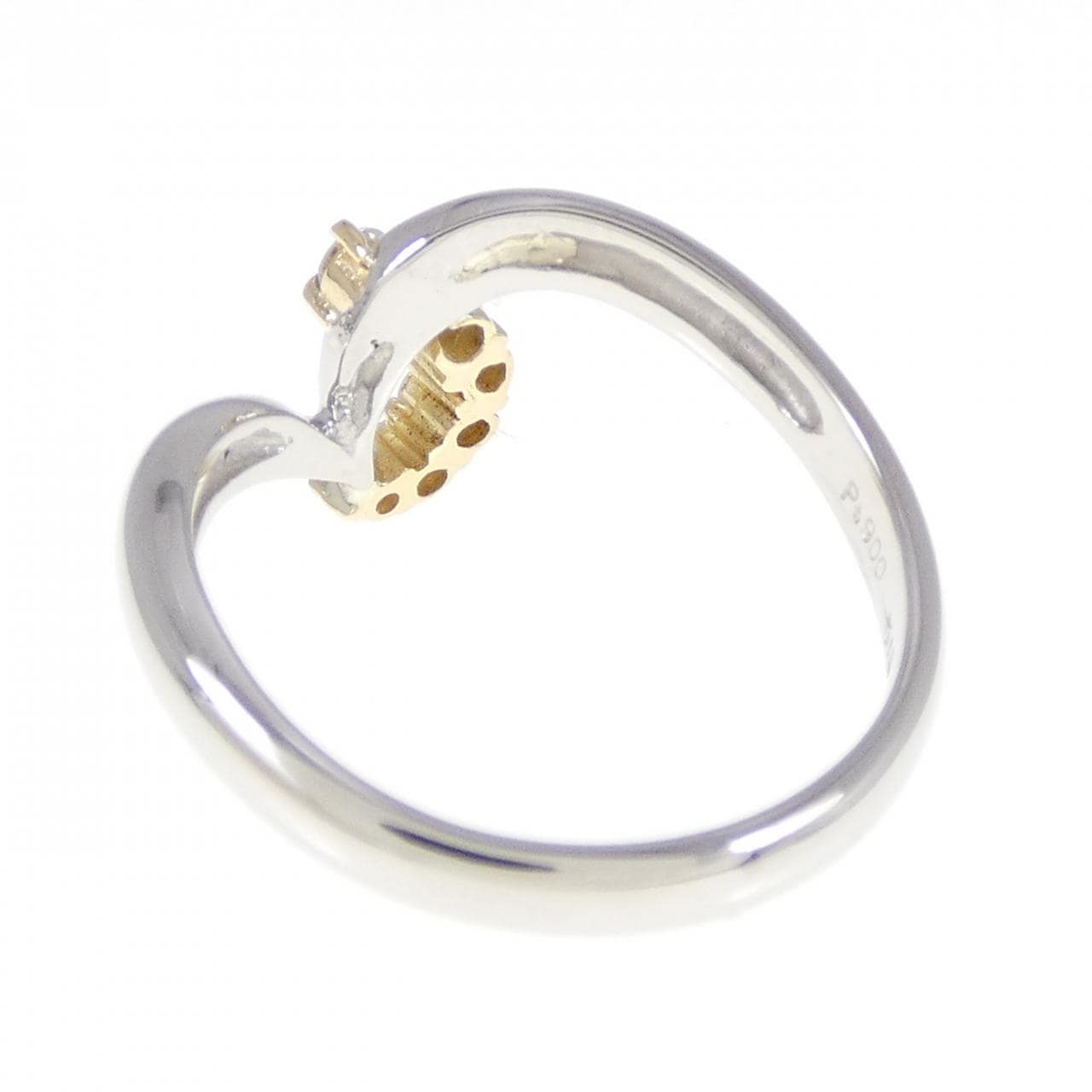 PT900/K18YG ダイヤモンド リング 0.13CT