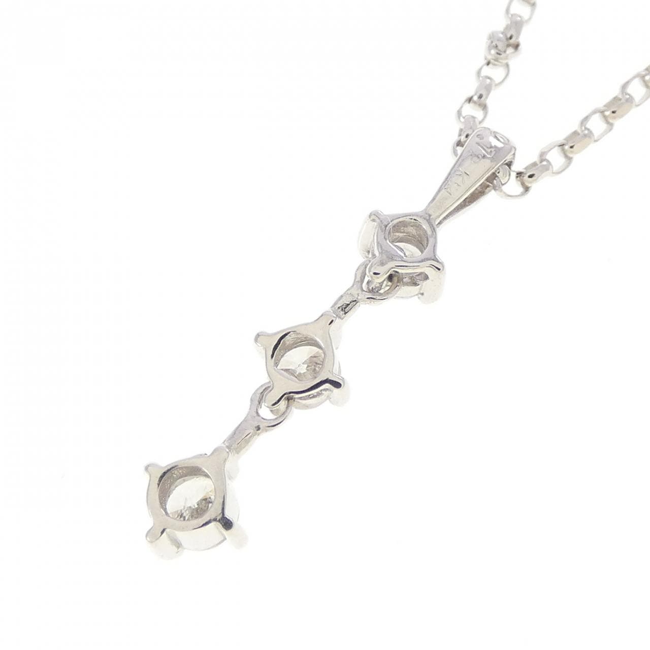 K14WG ダイヤモンド ネックレス 0.12CT