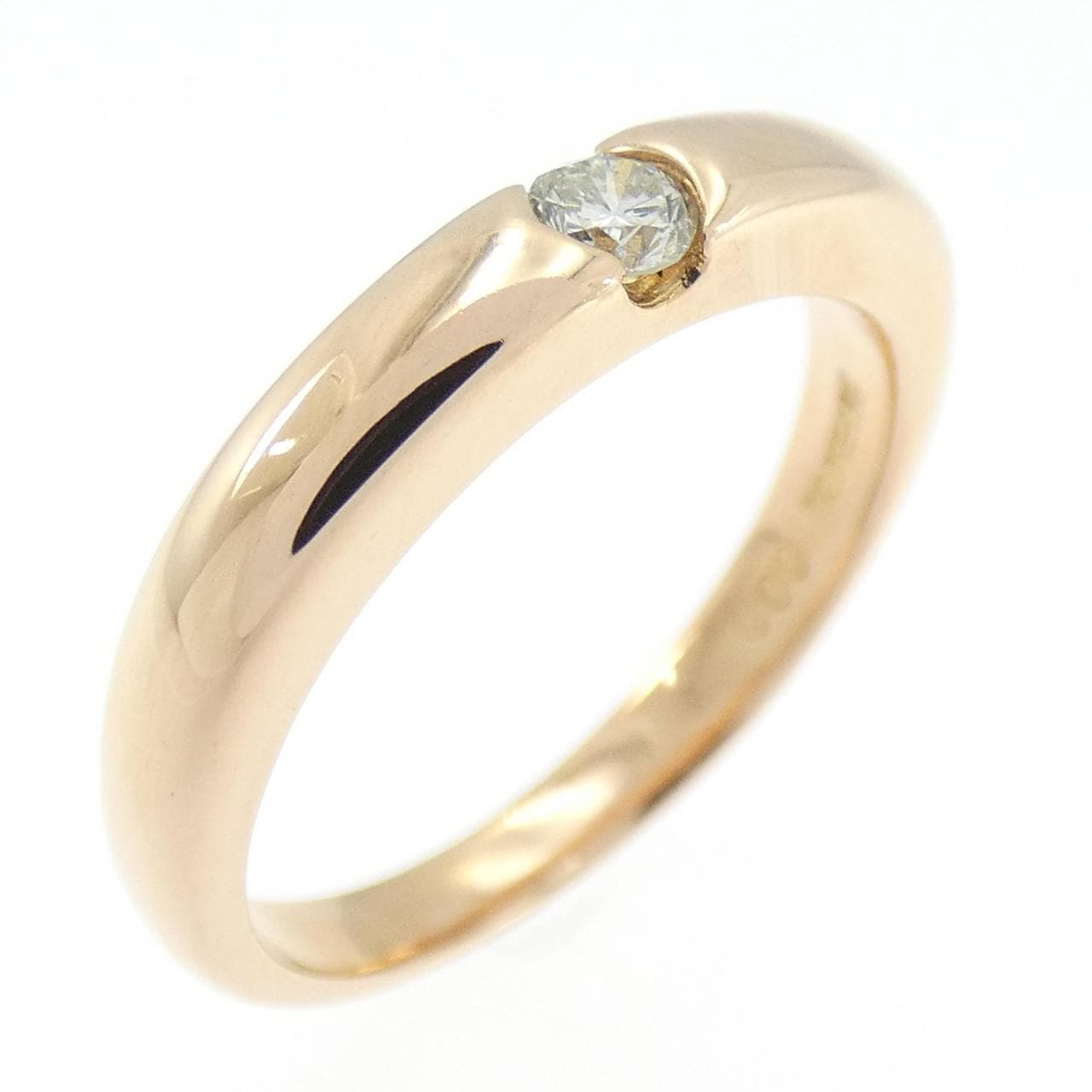 K18PG单钻钻石戒指 0.09CT