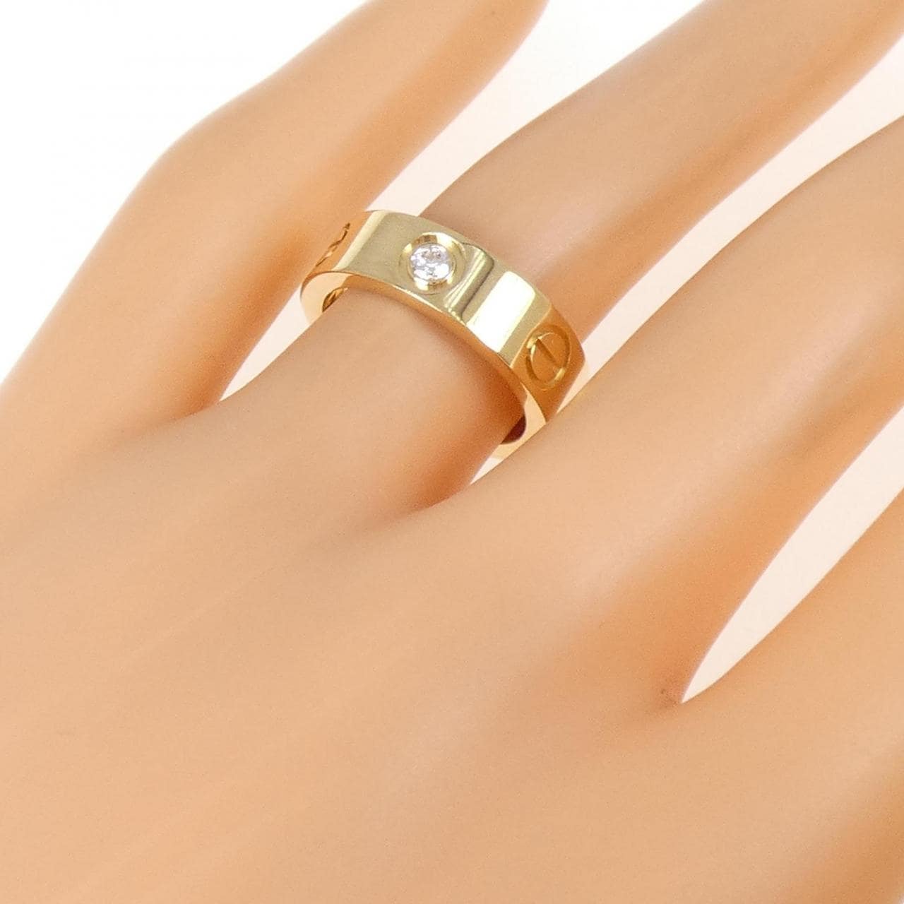 カルティエ ラブ ハーフダイヤ リング