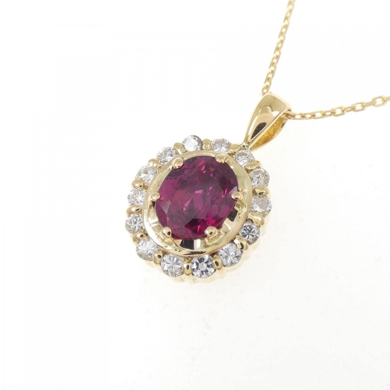 K18YG ルビー ネックレス 0.75CT