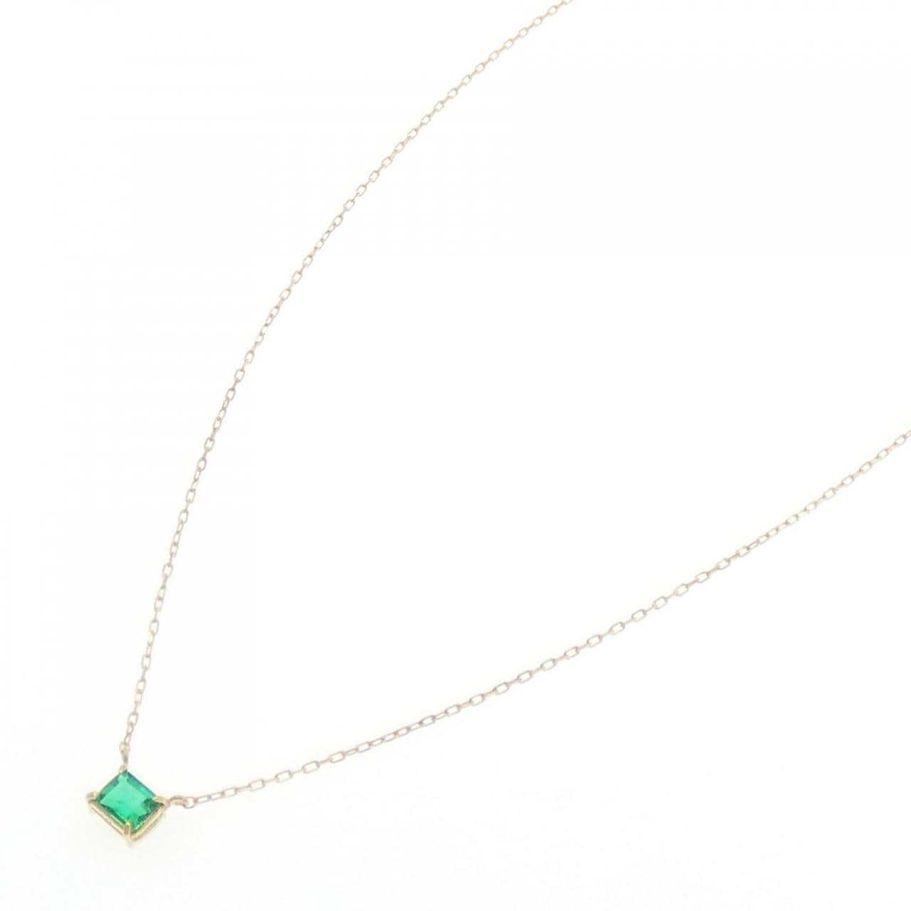 K18YG エメラルド ネックレス 0.21CT