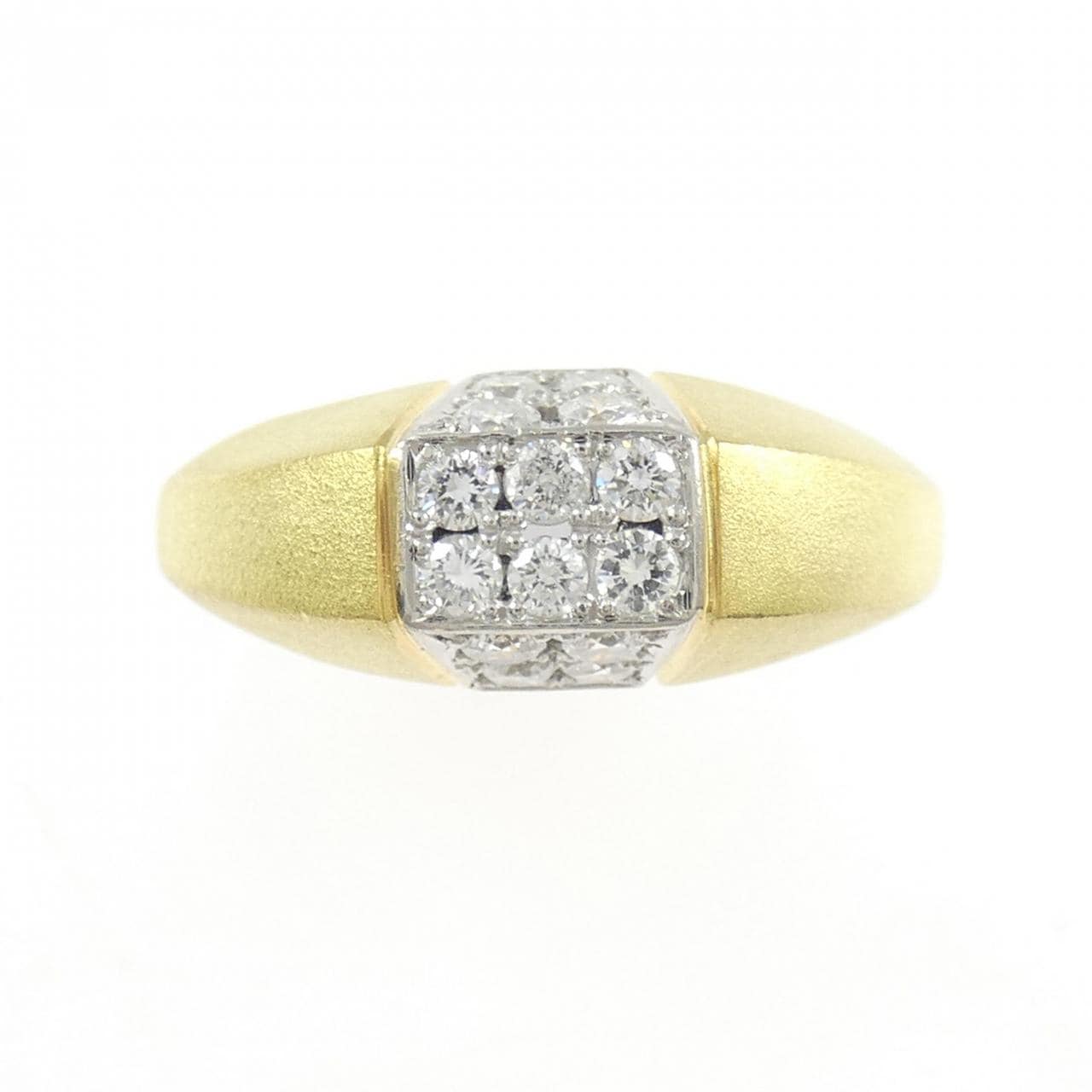 K18YG/PT900 ダイヤモンド リング 0.41CT