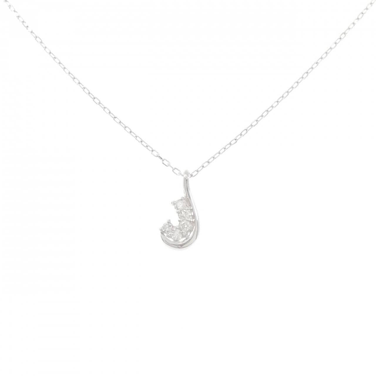 K18WG ダイヤモンド ネックレス 0.07CT
