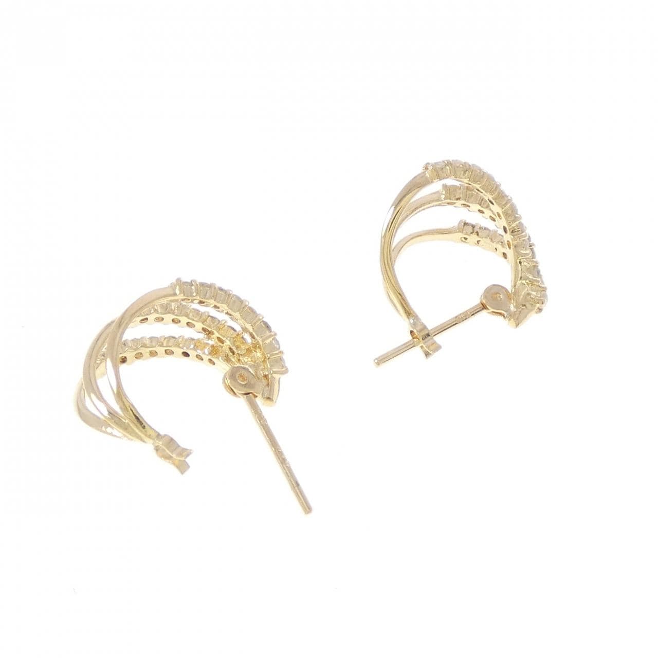 K18YG ダイヤモンド ピアス 0.30CT