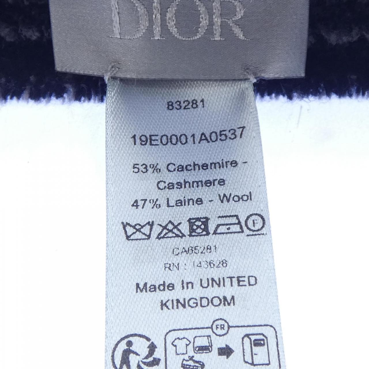 ディオール DIOR ディオールオブリーク 19E0001A0537 MUFFLER