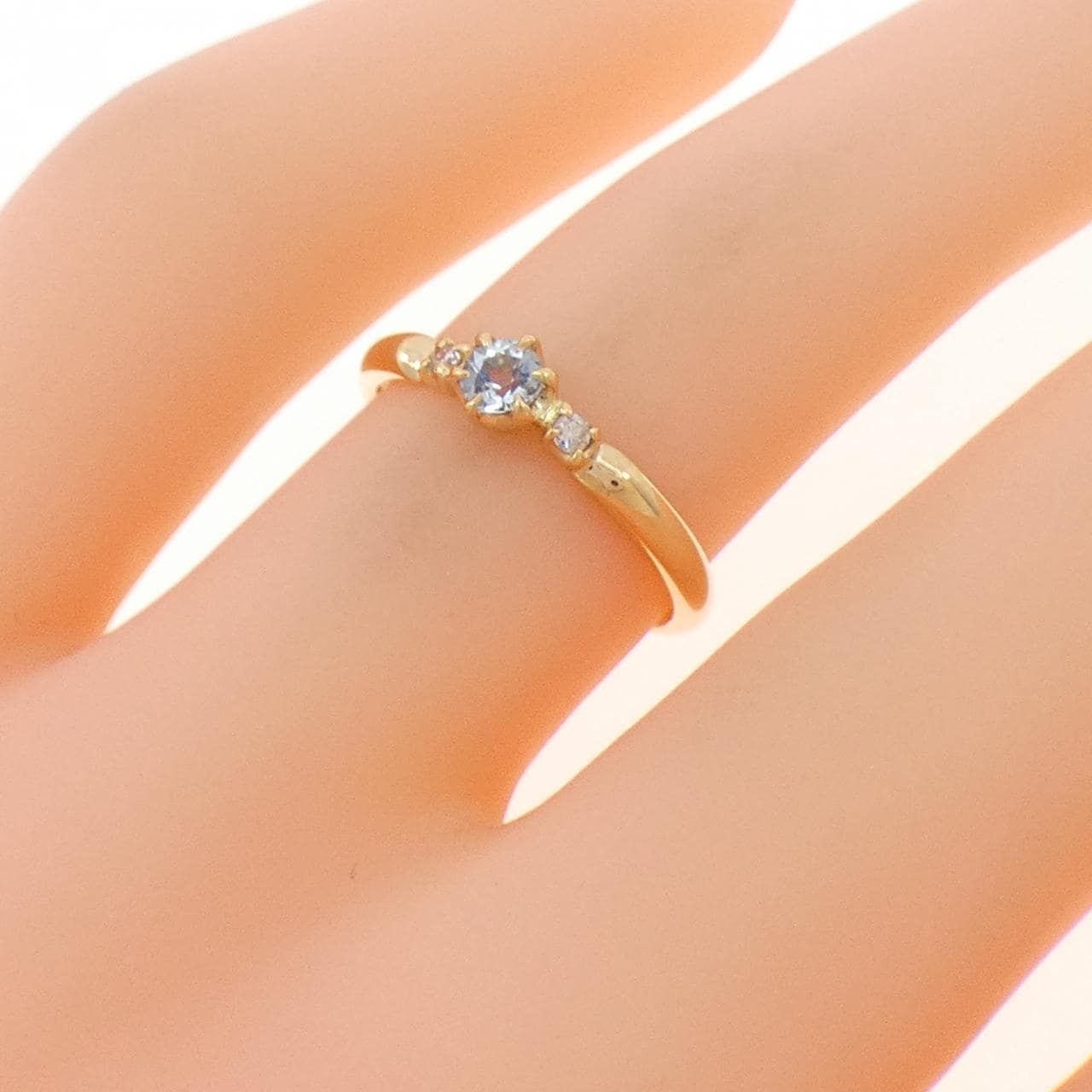 4゜C アクアマリン リング