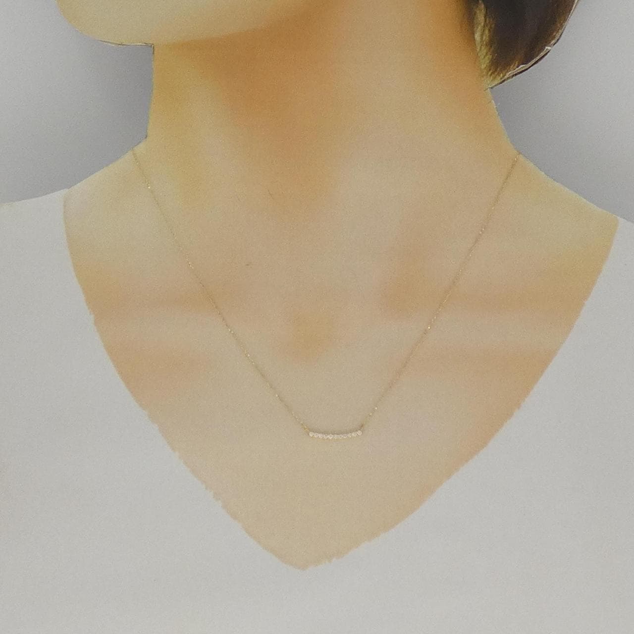 【リメイク】K18YG ダイヤモンド ネックレス 0.10CT