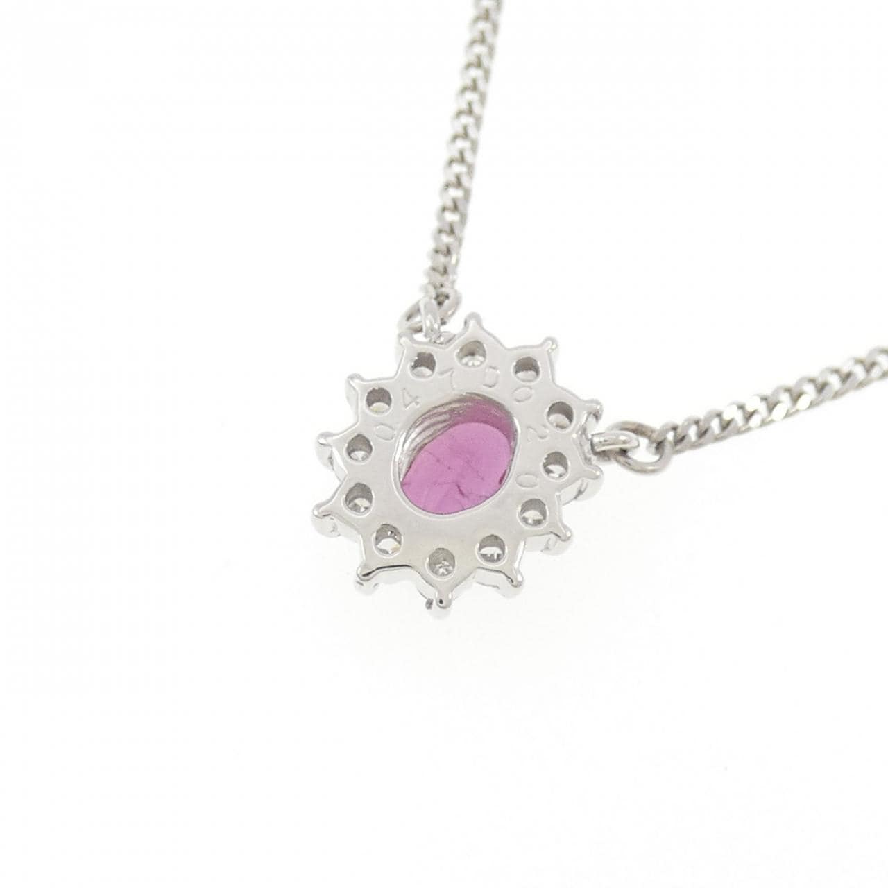 PT850 ルビー ネックレス 0.47CT