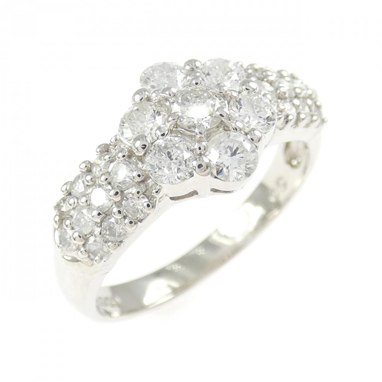 PT900 フラワー ダイヤモンド リング 1.00CT