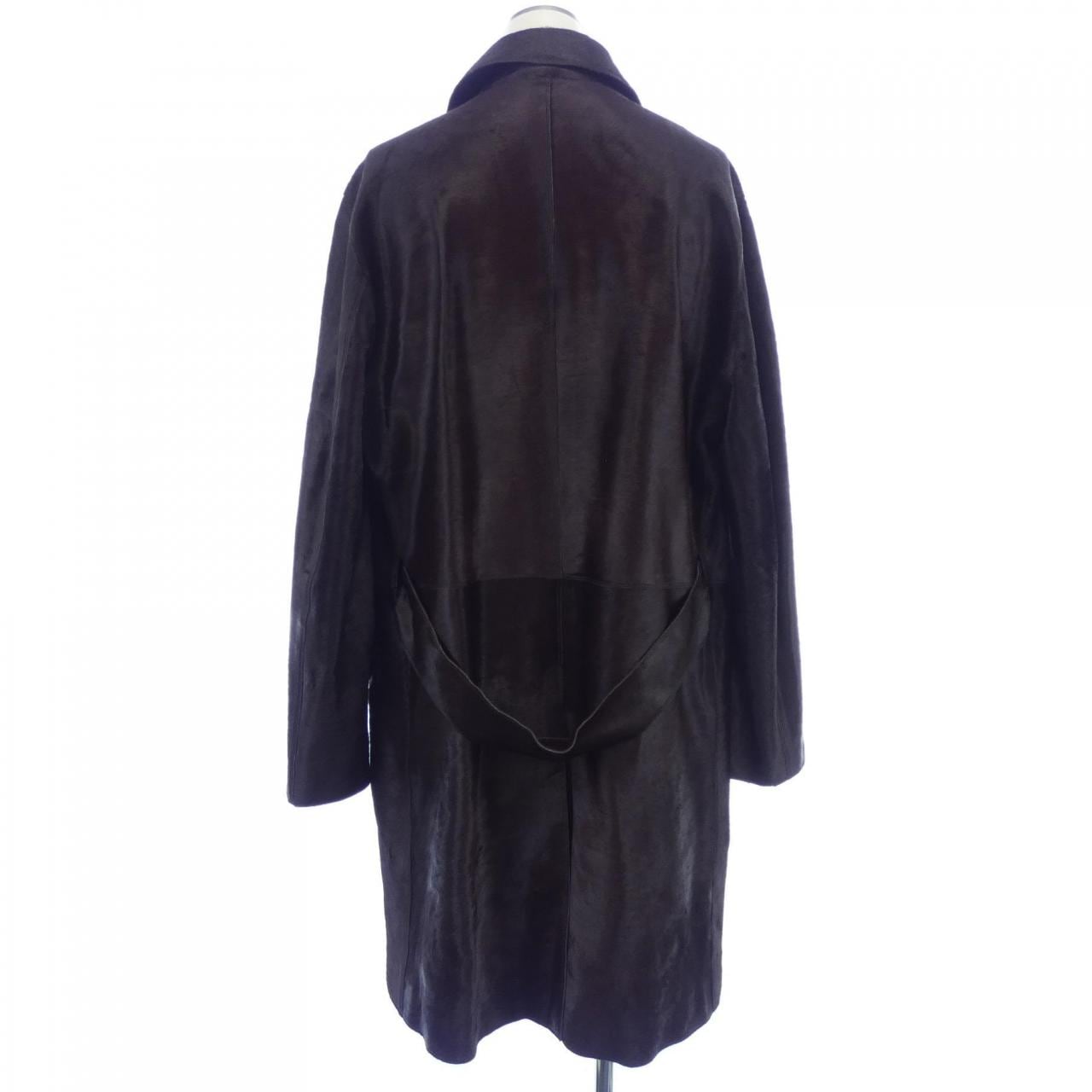 HERMES leather coat