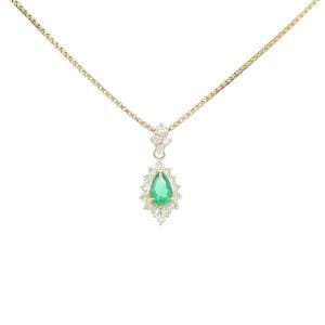 K18YG エメラルド ネックレス 0.33CT