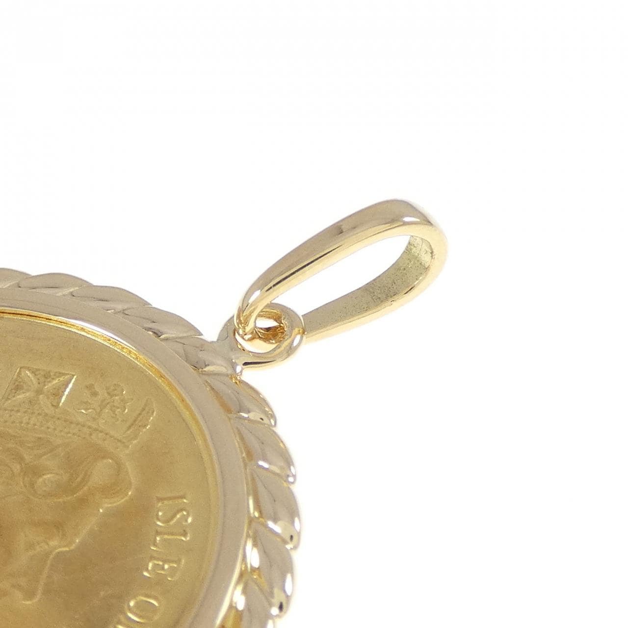 K18YG(枠) コイン ペンダント