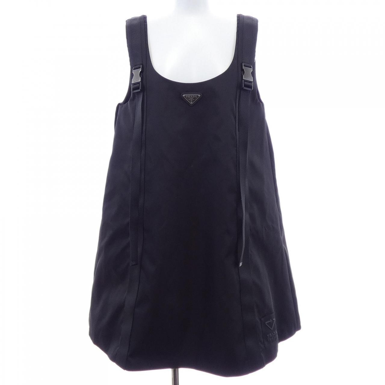 プラダ PRADA トライアングルロゴ ギャバジン ノースリーブドレス 230637 S202 1YFL ワンピース