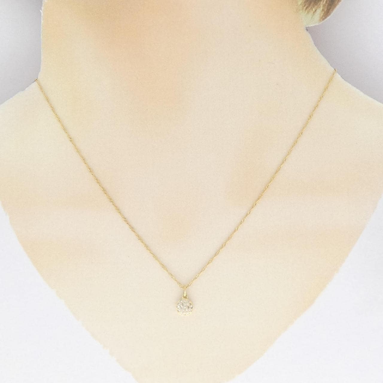 K18YG ダイヤモンド ネックレス 0.12CT